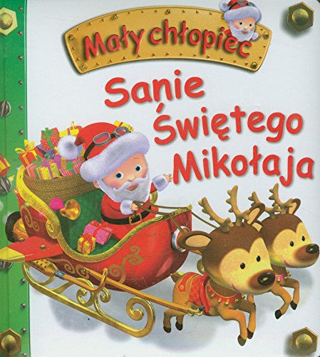 Sanie Swietego Mikolaja Maly chlopiec