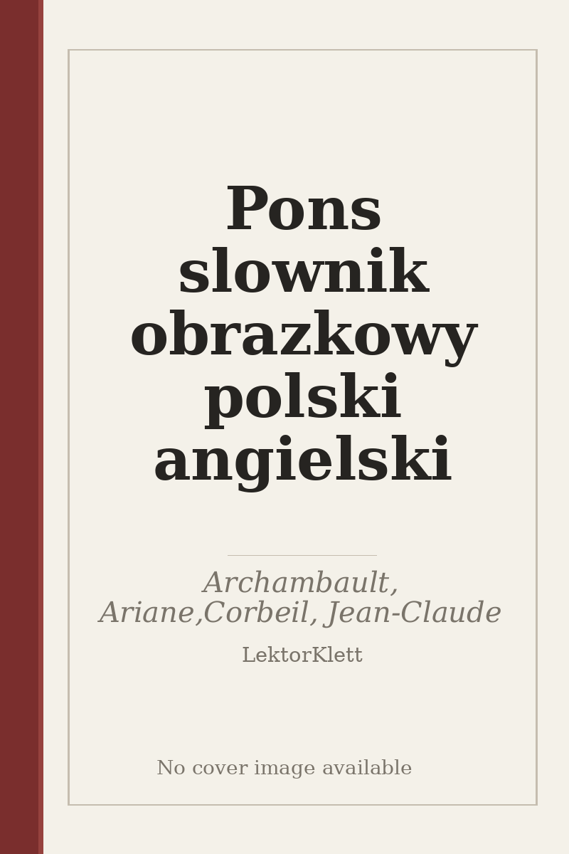 Pons slownik obrazkowy polski angielski - no cover image available