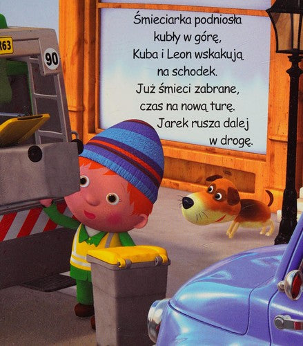 Smieciarka Jarka Maly chlopiec