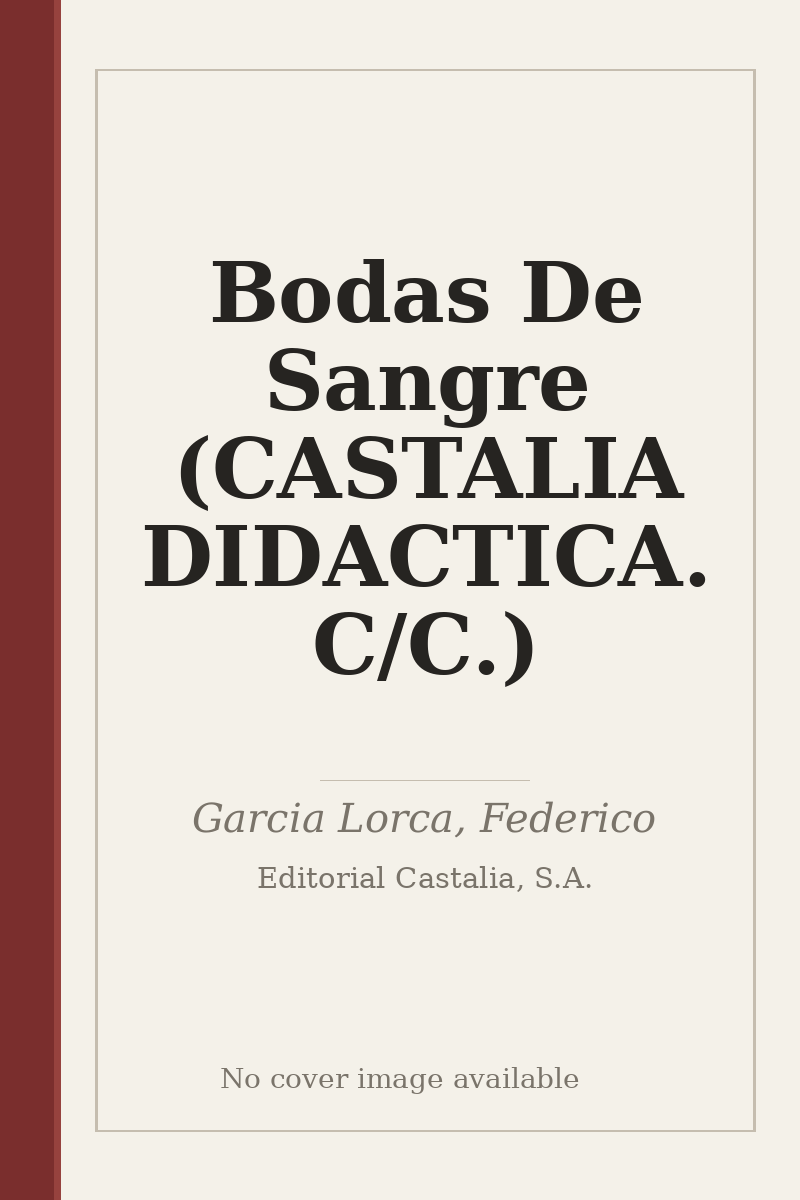 Bodas De Sangre (CASTALIA DIDACTICA. C/C.) - no cover image available