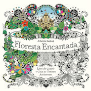 Floresta Encantada. Livro de Colorir e Caça ao Tesouro Antiestresse (Em Portuguese do Brasil)