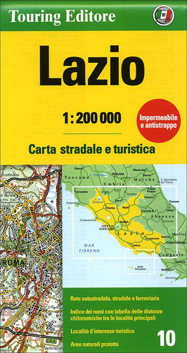 Lazio: TCI.R10: No. 10 (Regional Road Map)