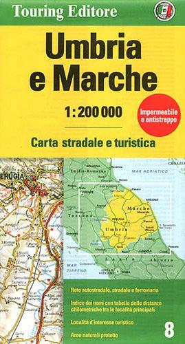 Umbria e Marche: TCI.R08: No. 8 (Regional Road Map)