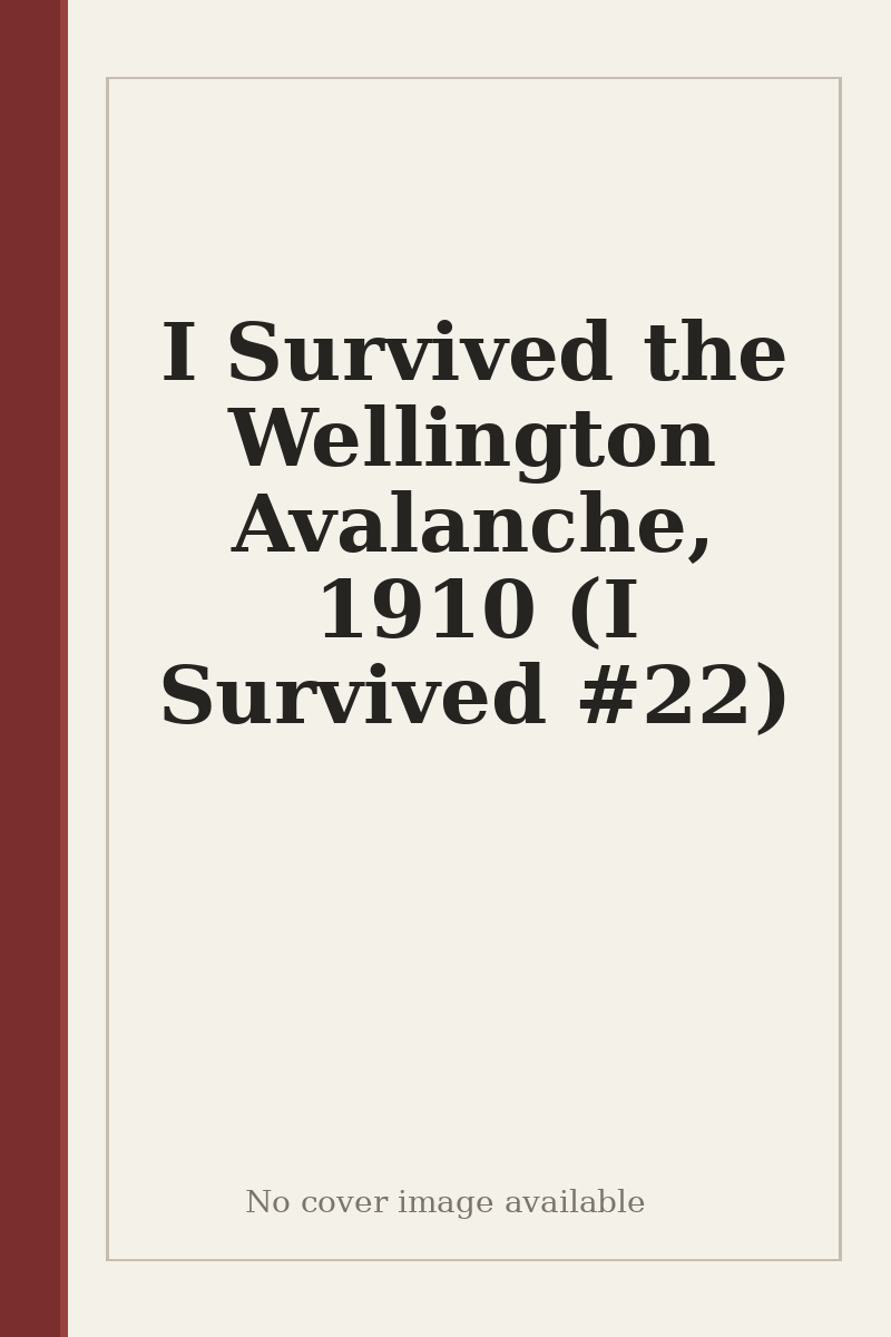 I Survived the Wellington Avalanche, 1910 (I Survived #22) - no cover image available
