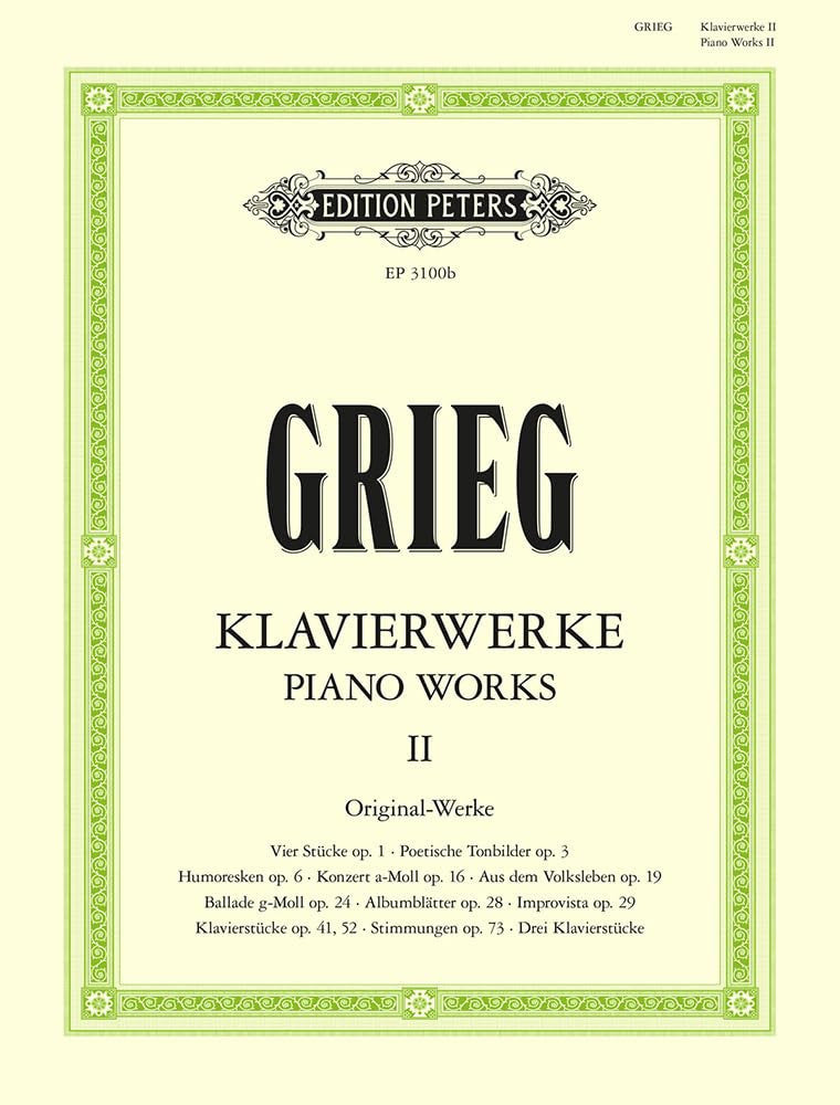 Grieg: Piano Works Vol.2 (EP3100B): Original Works (Edition Peters, 2)