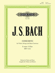 Bach: Concerto No. 2 in E BWV 1042 (Violin and Piano) (EP4593): Edition for Viola and Piano (Edition Peters)