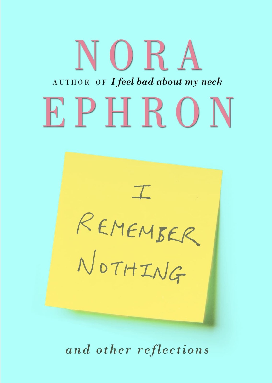 I Remember Nothing and Other Reflections