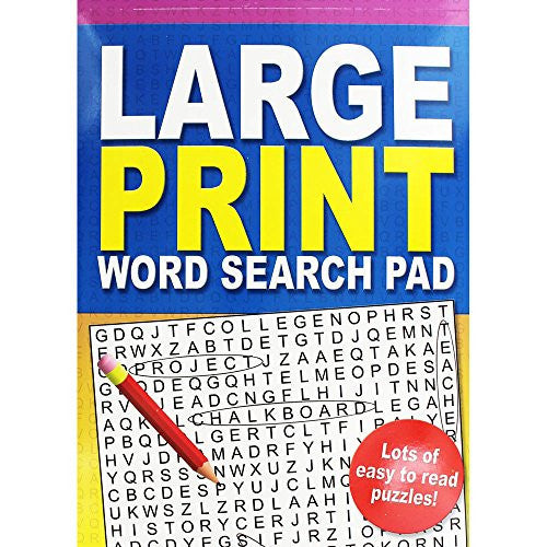 Alligator Books Large Print Word Search Pad