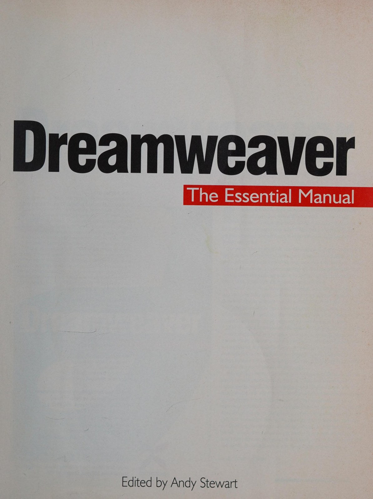 Dreamweaver (The essential Manual)