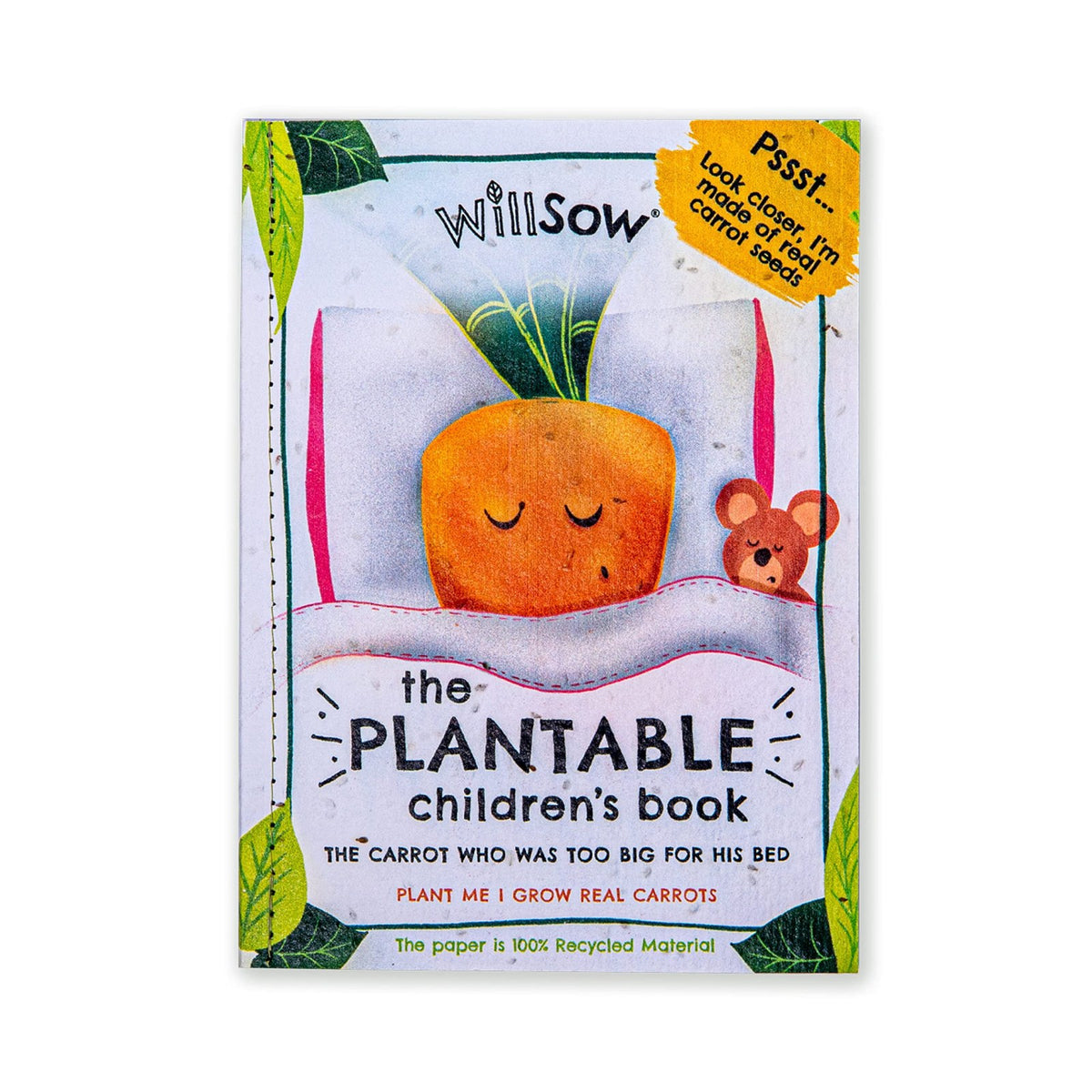 WILLSOW Plantable Book for Children | Plantable Seed Paper Book | Kids Garden Activity Books | Eco-Friendly Gift | Learn to Grow Your own Vegetables ... Gift Idea for Kids: Plantable Childrens Book