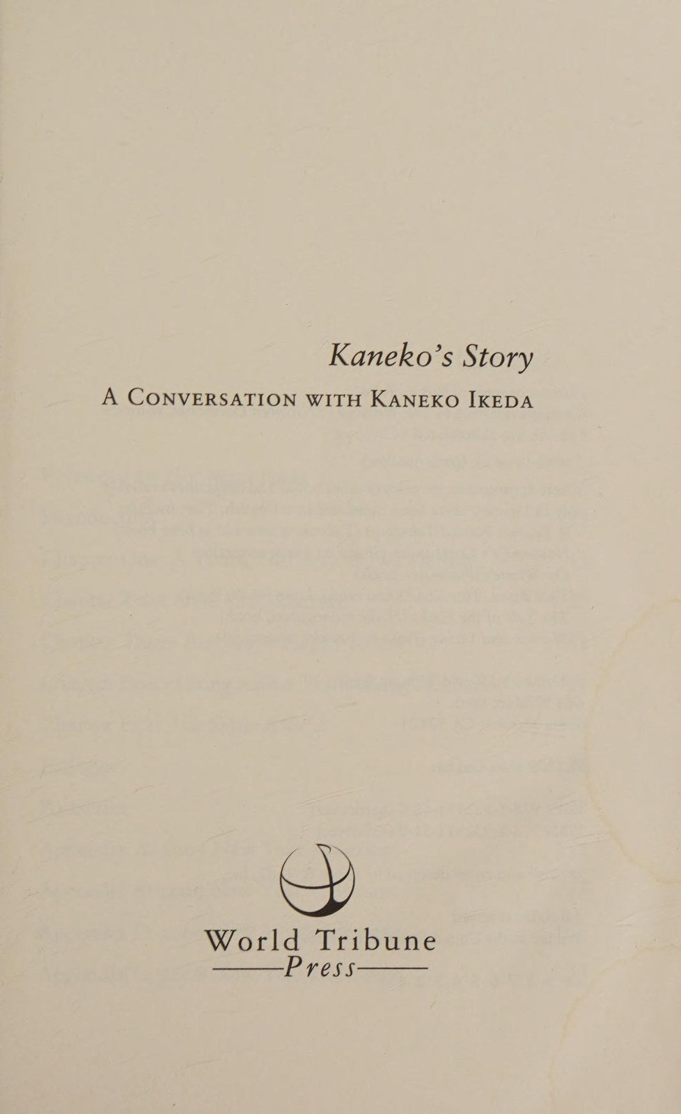 Kaneko's Story - A Conversation with Kaneko Ikeda
