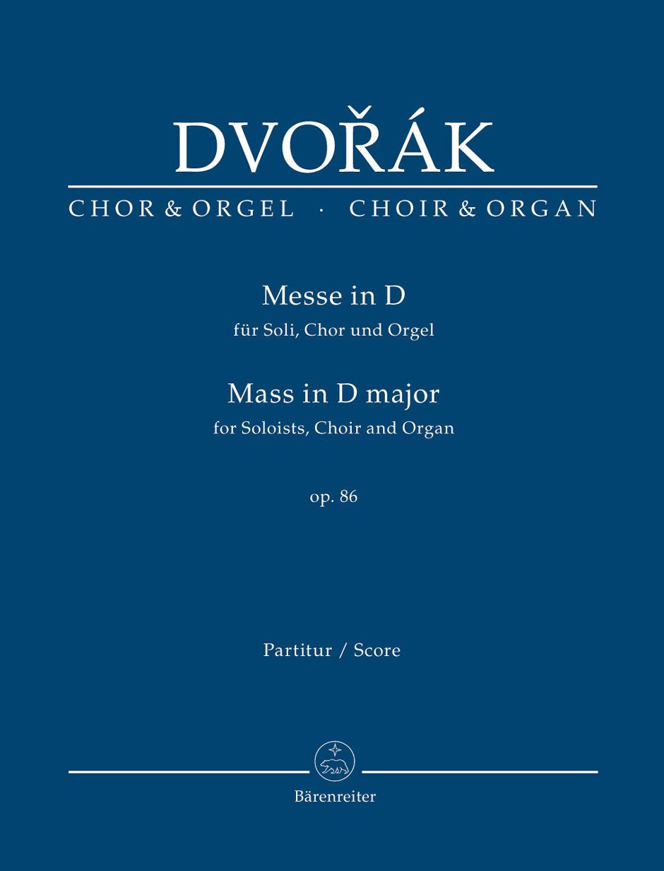 A. Dvorak: Mass in D maj Op86 for SATB + Organ