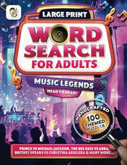 Word Search: 100 Word find Games Puzzle Book for Adults about Music Legends