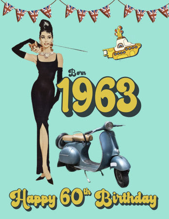 Born 1963 | Happy 60th Birthday: The perfect gift for a 60th birthday for women and men | Fun fact & Trivia book about the year you were born 1963. UK edition.
