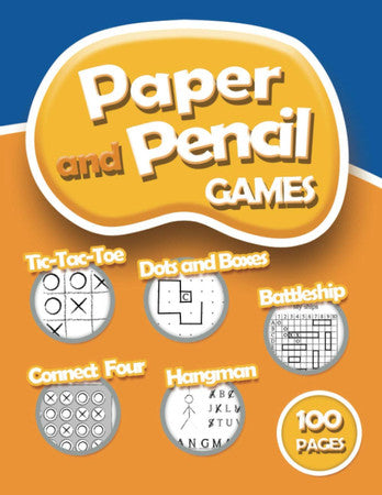 Paper and Pencil Games: 2 Player Activity Book, Tic-Tac-Toe, Dots and Boxes, Battleship, Hangman, Connect four, Game Rules Included