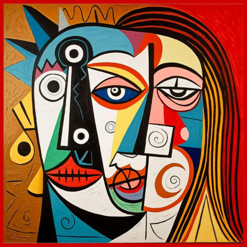 FACES OF PICASSO: A COLORING MASTERPIECE: 50 ILLUSTRATIONS BASED ON PICASSO STYLE