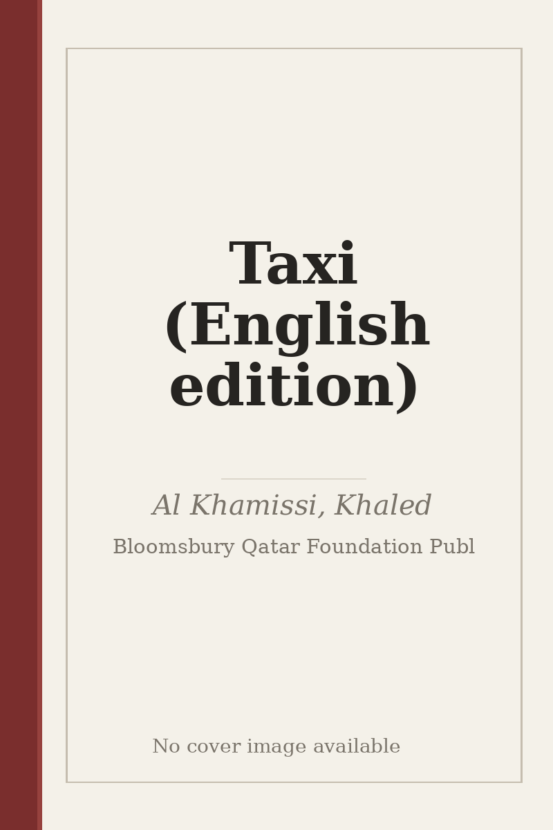 Taxi (English edition) - no cover image available
